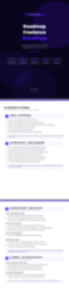Roadmap freelance wordpress blurred